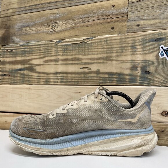 Hoka One One Clifton 9 Athletic Running Sneakers Men’s Size 11 D Blue White - Picture 7 of 12